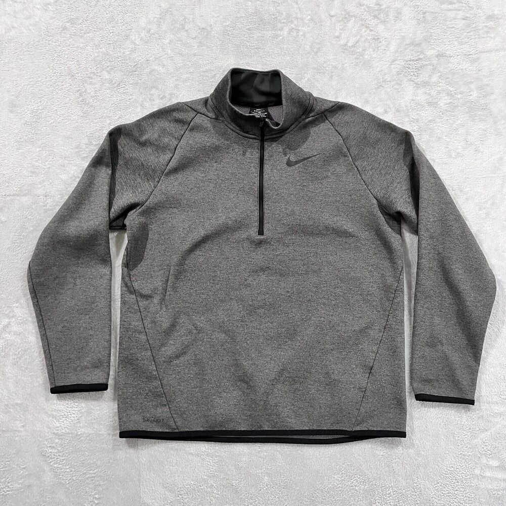 Nike Gray Quarter‑Zip Pullover Sweatshirt
